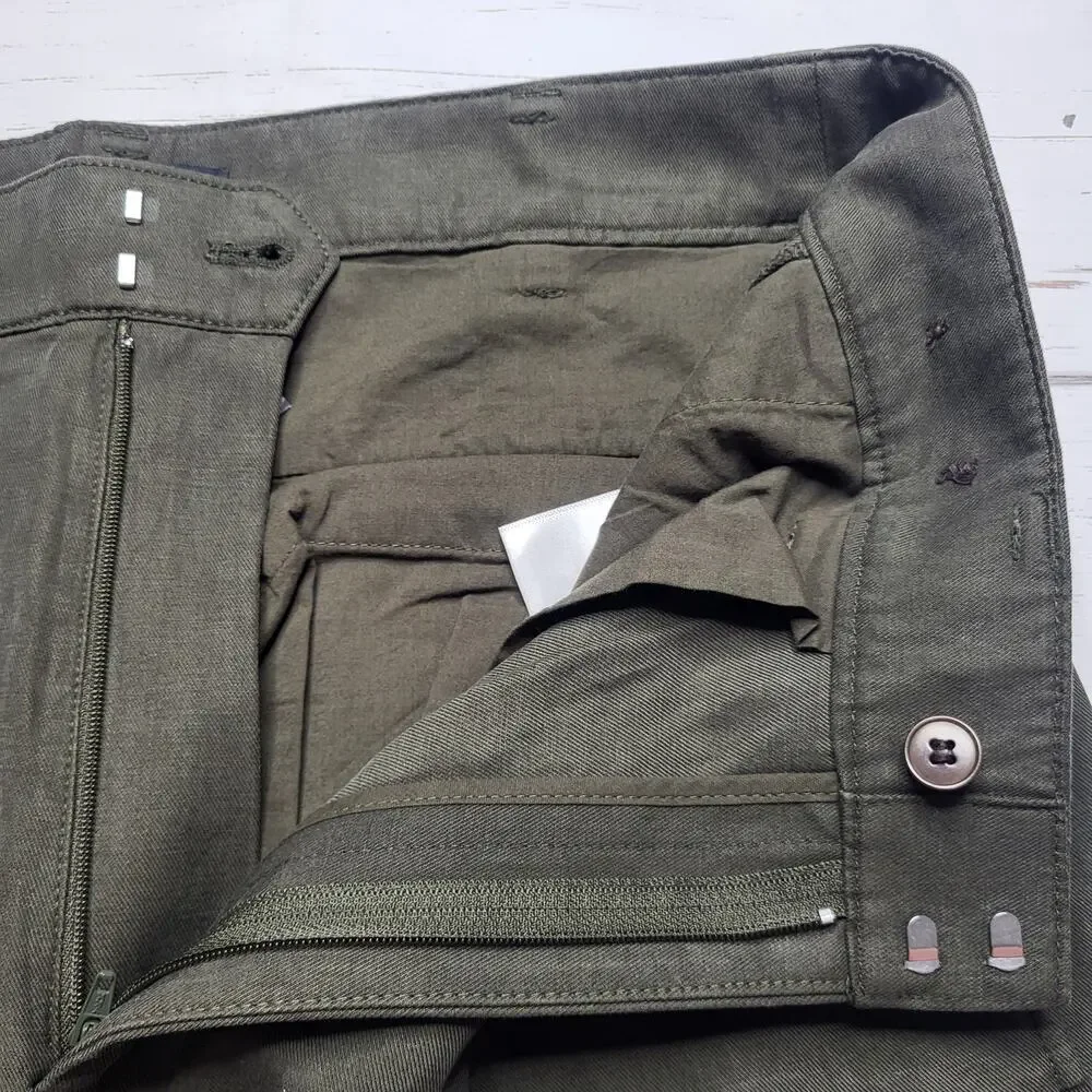 Madewell Barrel Trouser Pants Drapey Twill Olive Green Pleated Minimalist 10 - Picture 7 of 11